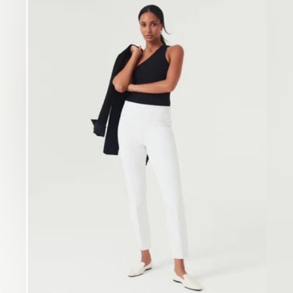 SPANX White Ankle Cropped Pants